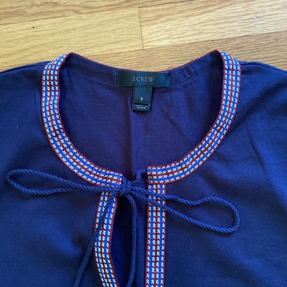 J.Crew Split Neck Sleeveless Blouse with Trim - Picture 4 of 7